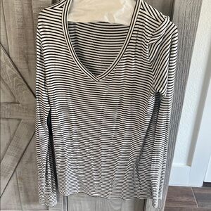 Tall ladies! Amalli Talli Black and White Striped Long Sleeve Top